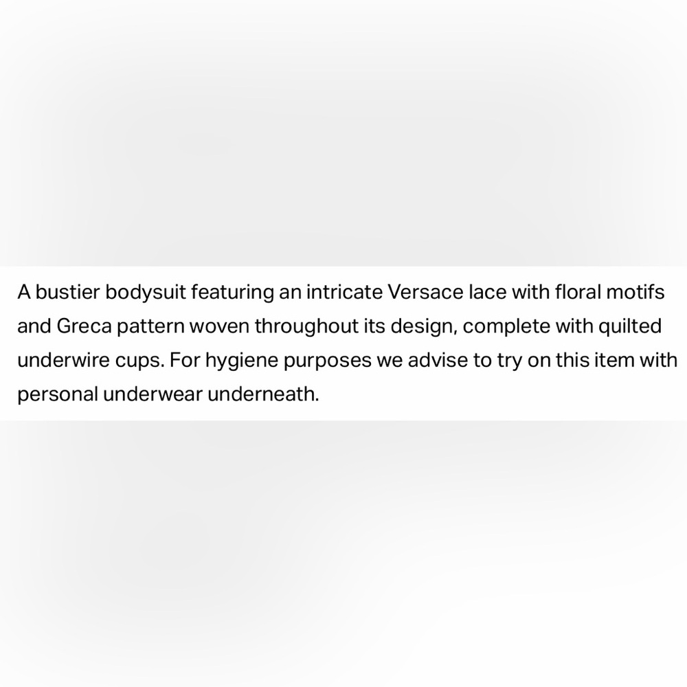 ‼️CLEARANCE SALE‼️Versace Satin and Lace Bustier Bodysuit - Picture 6 of 8